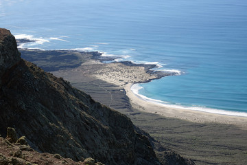 Lanzarote. The landscape from the Mirador del Rio