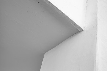 Abstract minimal geometric interior, monochrome