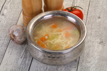 Chicken soup with noodles