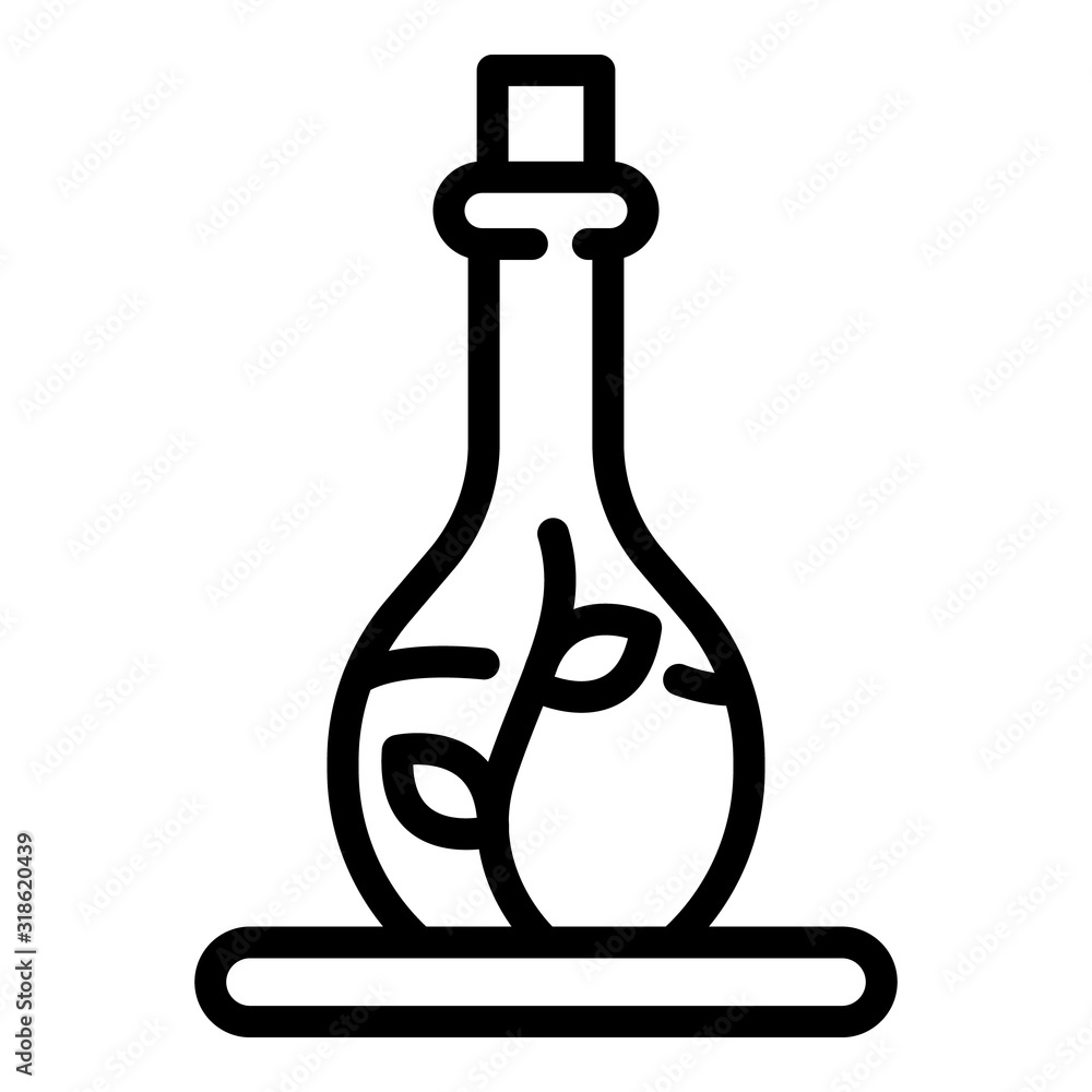 Poster Twig in a flask icon. Outline twig in a flask vector icon for web design isolated on white background