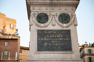 Denkmal für Giordano Bruno, Campo dei Fori, Rom, Italien
