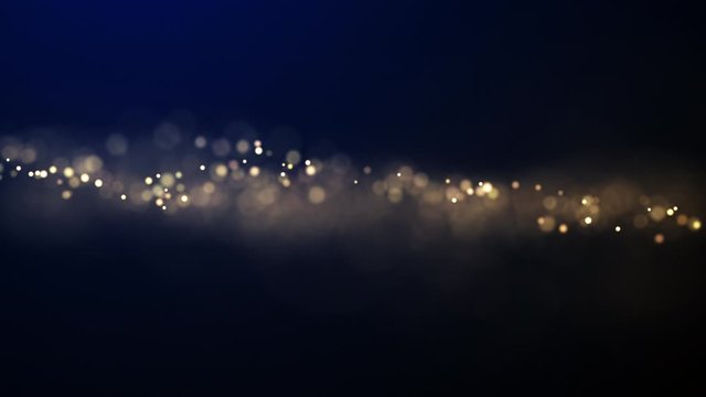 Magical golden Particles falling Animation