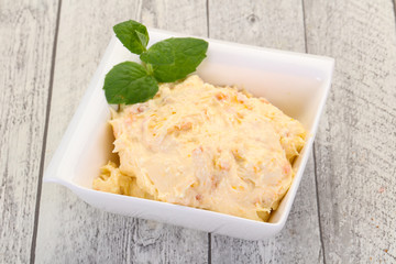 Curd with dry apricot