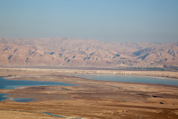 View of the Dead Sea from Massada, Israel