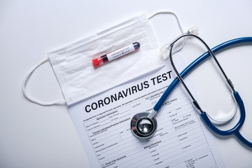 2019-nCoV  in Wuhan, China. virus Coronavirus blood test in Laboratory Coronavirus test list...