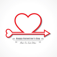 Illustration of Happy Valentines Day Greeting