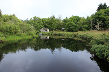 Obraz premium Lake, Mountain lake, alpine meadows and rocky summits in the Rocky Mountains in Canada, British Columbia, West coast