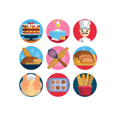 baking vector illustrations icons cake cupcake