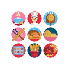 baking vector illustrations icons cake cupcake