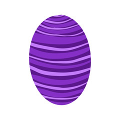 Easter egg with a pattern on isolated white background. Delicate, cute color palette. Happy easter. Greeting card design element and more. Digital hand drawing illustration. Stock vector illustration