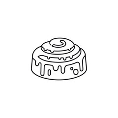 Sticky bun vector icon