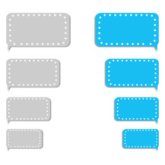 Empty bubble message template for smartphones