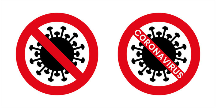 Coronavirus outbreak icon for application or website