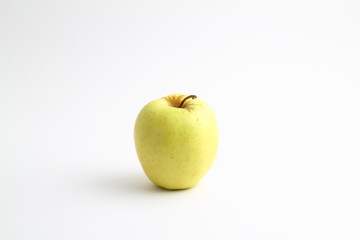 green apple healthy fruit on white background