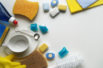 Dish washing supplies and kitchen cleaning