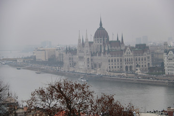 Fototapeta na wymiar close view of the hungarian parliament