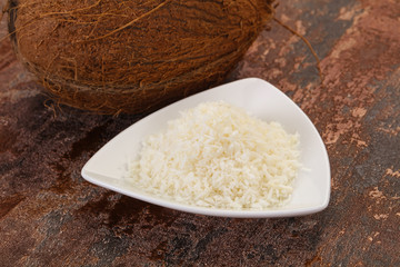 Coconut shredded chip with nut