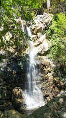 Beautiful waterfall in forest. Mountains of troodos, Cyprus