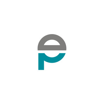 EP E P Letter Logo Design Template