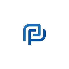 P PP Letter Initial Logo Design