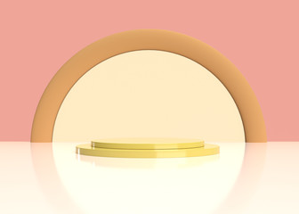 Beautiful luxury background pedestal stage 3d