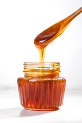 Golden honey, natural, golden, crystalline and healthy.