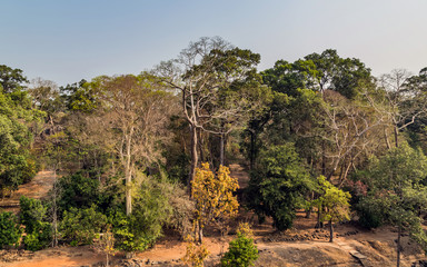 landscape ruins Angkor Wat Cambodia.