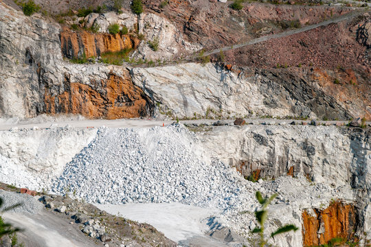 Parainen (Pargas) Limestone quarry, the largest open-pit mine in Turku Archipelago, Finland.