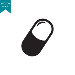 capsule vector icon in trendy flat style. medicine icon
