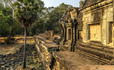 landscape ruins Angkor Wat Cambodia.