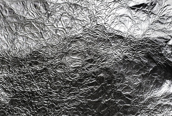 Background texture of shiny aluminum foil