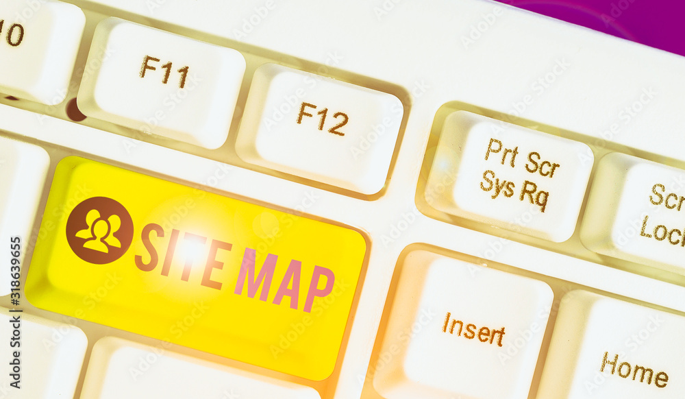Poster handwriting text writing site map. conceptual photo designed to help both users and search engines n
