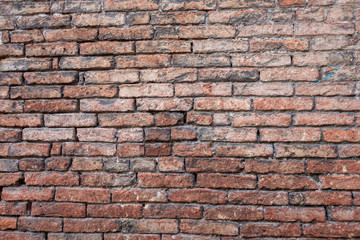 Mur de briques rouges