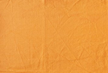Texture orange fabric crumpled napkin