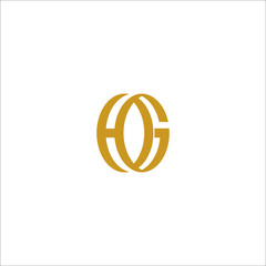 HG H G Letter Logo Design Template