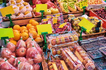 Counter full of fresh vegetables seasonal and farmer or seller showed you some - mixed ingredients for healthy lifestyle vegetarian with a lot of vitamins and anti aged.