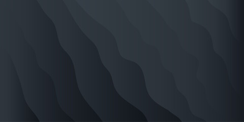 Abstract background black gradient for presentation design. Modern vector Illustration with wave effect. Suit for business, corporate, institution, conference, party, festive, seminar, and talks.