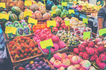 Selection of vegetables from a farmer's market in Hong Kong.