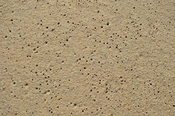 Coastal sand surface texture