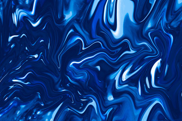unique digital fluid art technique blue background