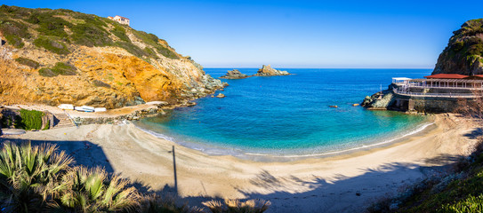 The small village of Made with unique beaches near famous resort of Agia Pelagia, Heraklion, Crete,...