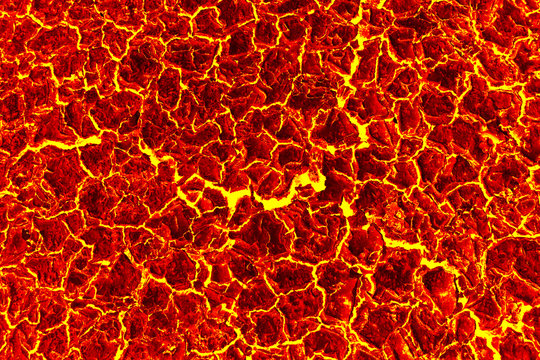 The lava drought in dry ground, Concept lava drought.