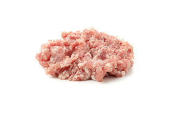 Tasty minced meat isolated on white background