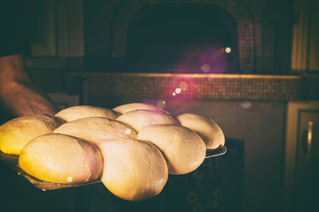 Fresh Italian pizza dough