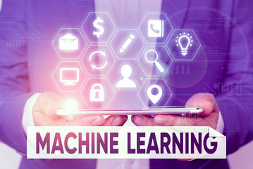 Word writing text Machine Learning. Business photo showcasing scientific study of algorithms and statistical models