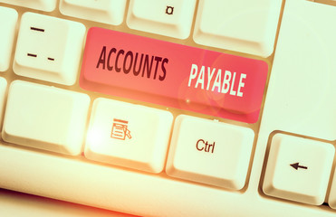 Conceptual hand writing showing Accounts Payable. Concept meaning money owed by a business to its...
