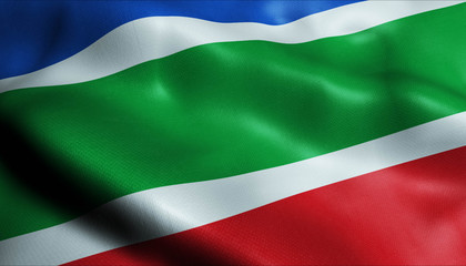 3D Waving Colombia City Flag of Corrales Closeup View