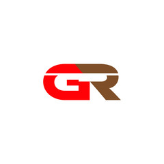GR letter logo design in white background