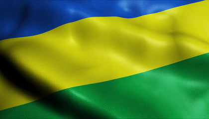 3D Waving Colombia City Flag of San Cristobal Closeup View