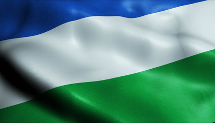 3D Waving Colombia City Flag of San Jacinto Closeup View